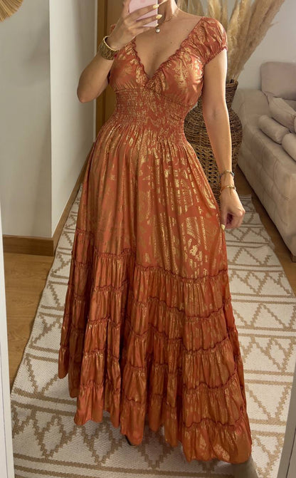 Serene Silk Maxi Dress - Bohèmea Butik