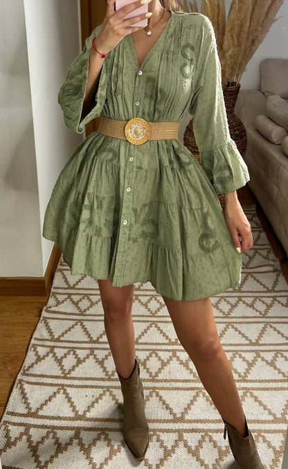 Plumeti Midi Dress - Bohèmea Butik