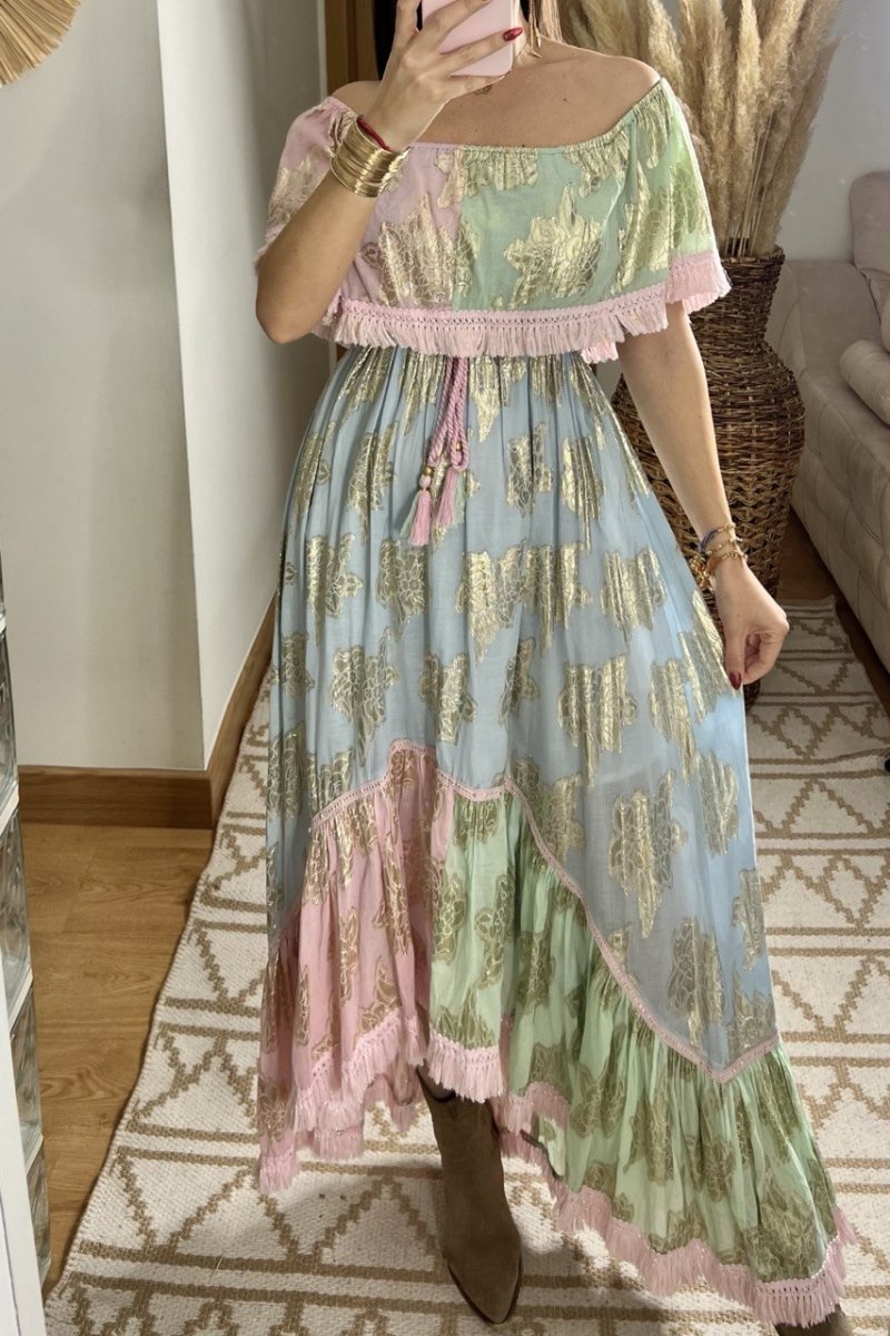 Pastel Bohemian Dress - Bohèmea Butik