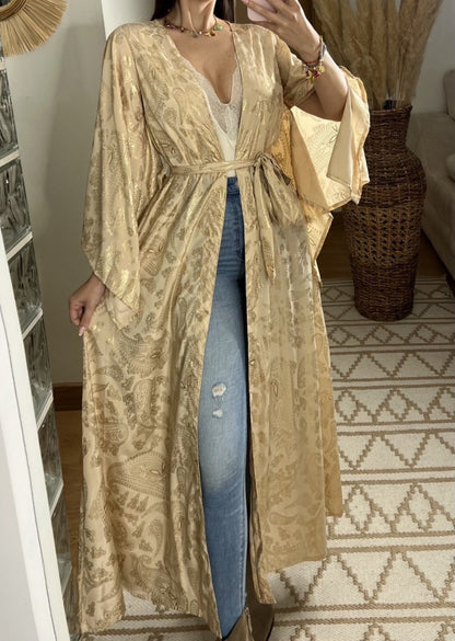 Natural Kaftan Maxi Dress - Bohèmea Butik