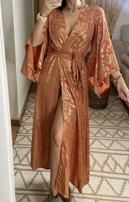 Natural Kaftan Maxi Dress - Bohèmea Butik