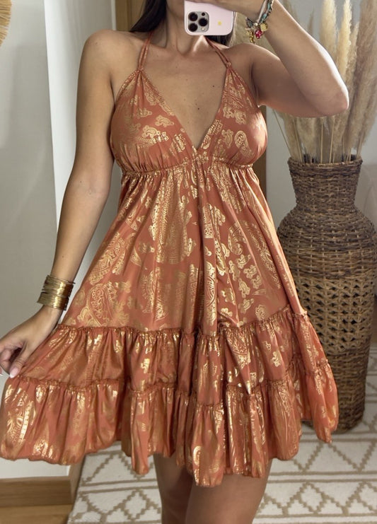 Oasis Silk Mini Dress - Bohèmea Butik