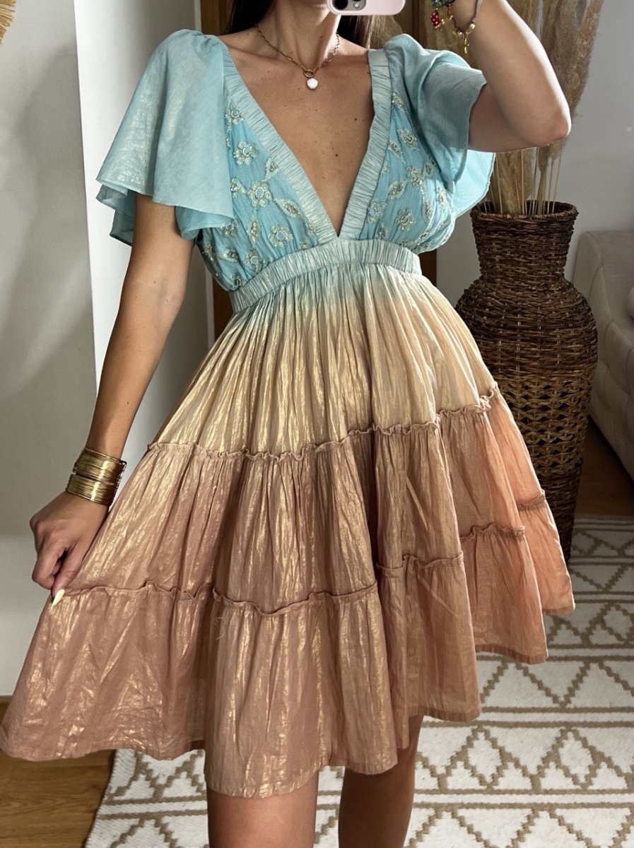 Sunset Mini Boho Dress - Bohèmea Butik