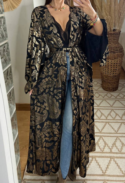 Natural Kaftan Maxi Dress - Bohèmea Butik