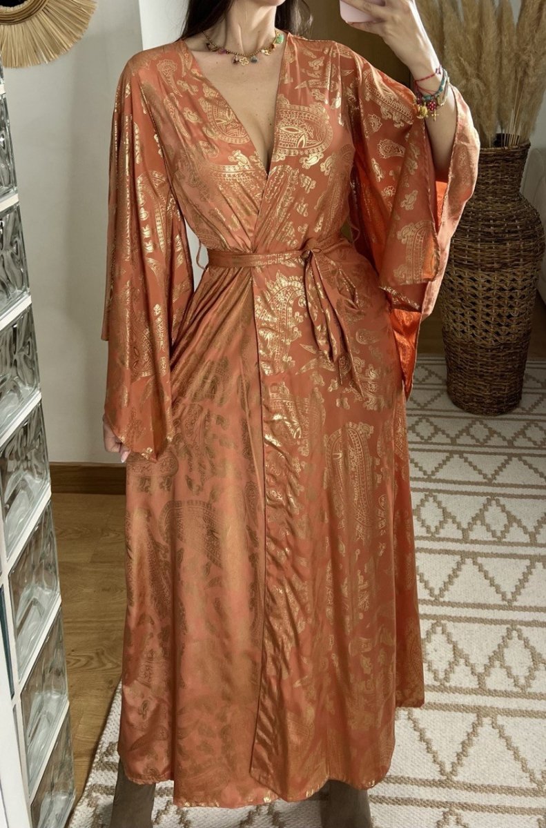 Natural Kaftan Maxi Dress - Bohèmea Butik