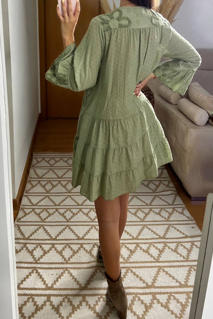 Plumeti Midi Dress - Bohèmea Butik