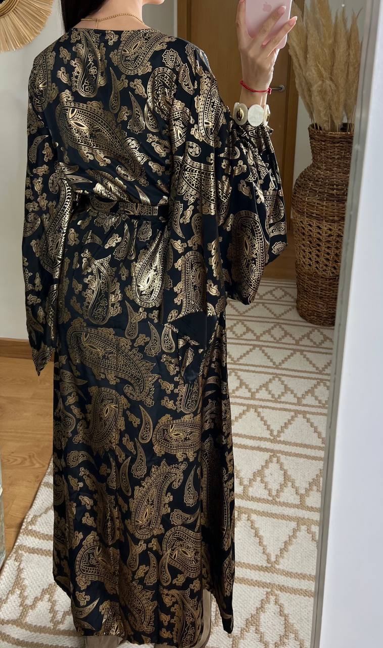 Natural Kaftan Maxi Dress - Bohèmea Butik