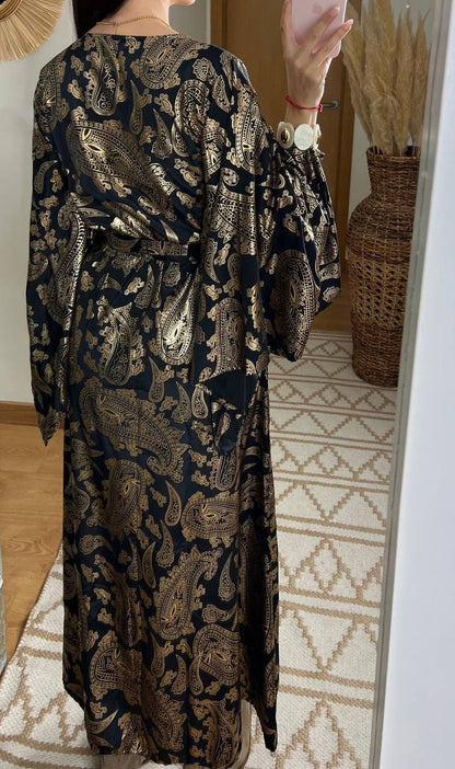 Natural Kaftan Maxi Dress - Bohèmea Butik