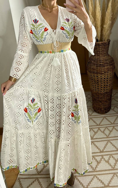 Bohemian Elegance Embroidered Lace Set - Bohèmea Butik