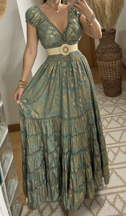 Serene Silk Maxi Dress - Bohèmea Butik