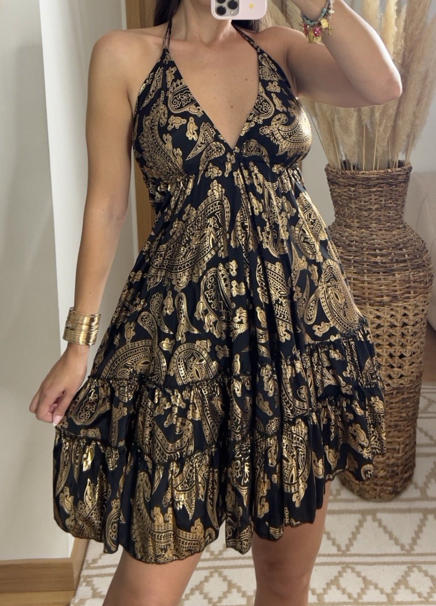 Oasis Silk Mini Dress - Bohèmea Butik