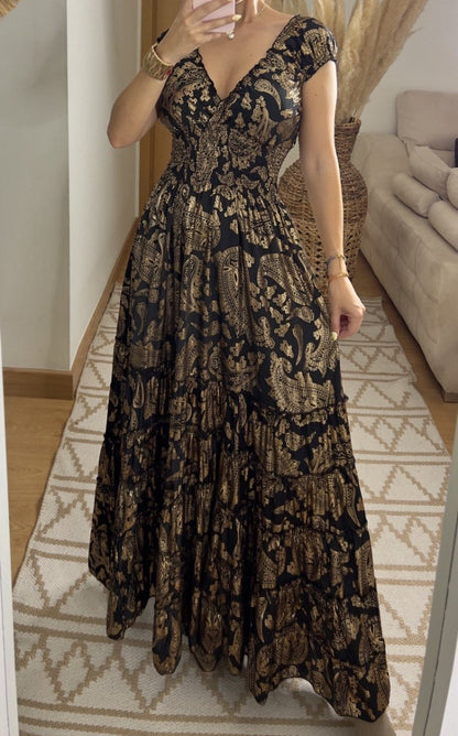 Serene Silk Maxi Dress - Bohèmea Butik