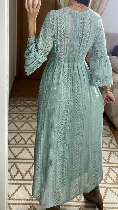 Lace Maxi Bohemian Dress - Bohèmea Butik