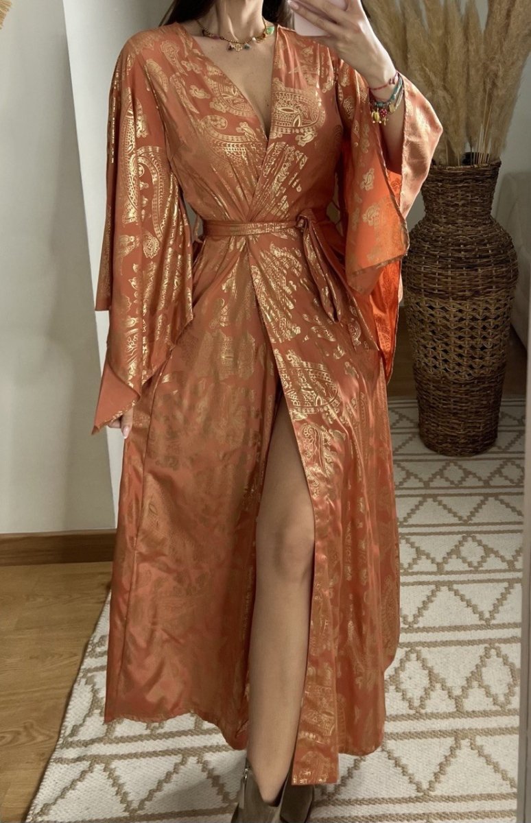 Natural Kaftan Maxi Dress - Bohèmea Butik