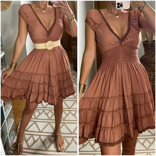 Serene Mini Boho Dress - Bohèmea Butik