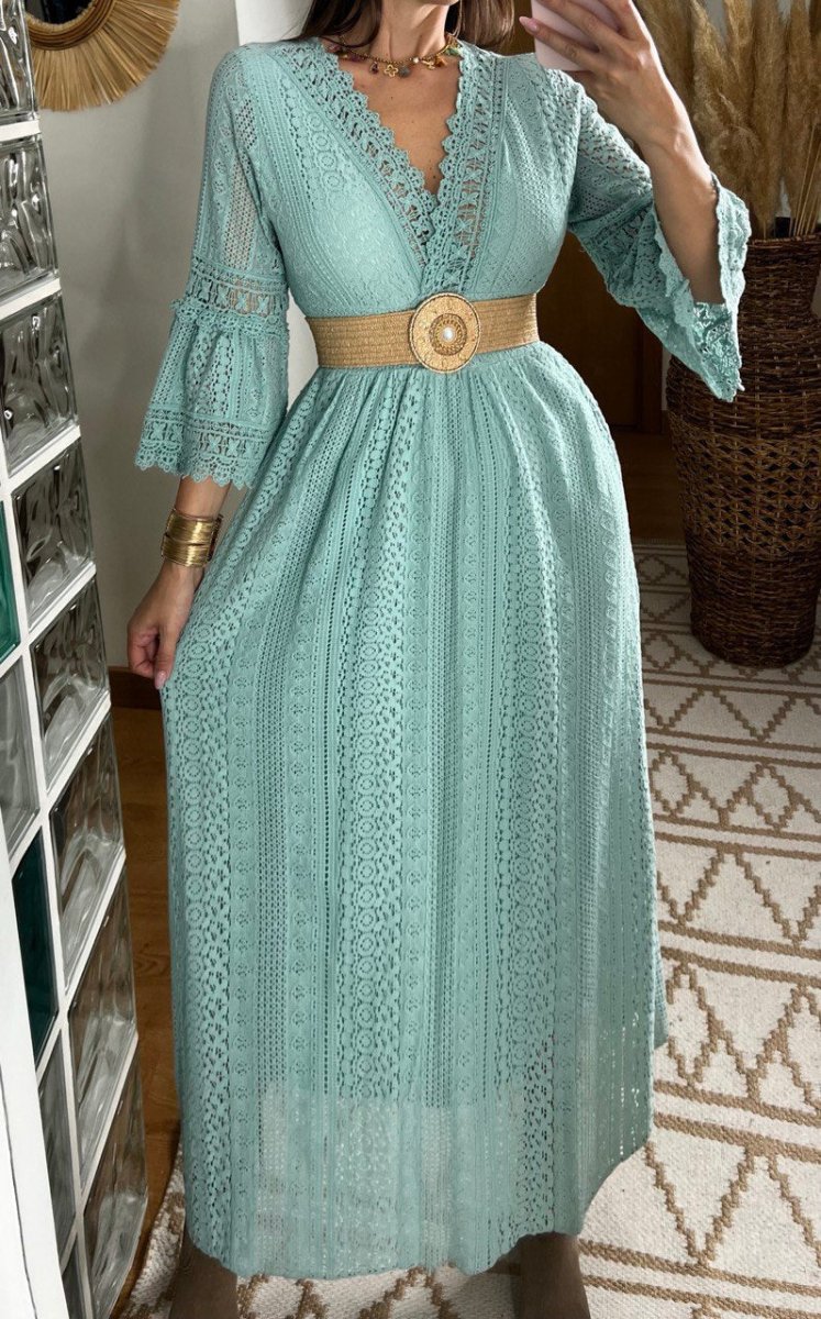 Lace Maxi Bohemian Dress - Bohèmea Butik