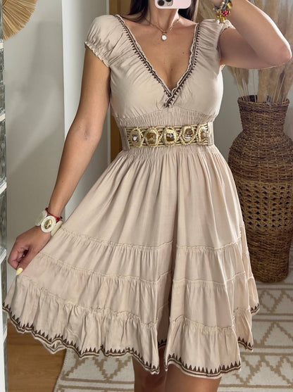 Serene Mini Boho Dress - Bohèmea Butik