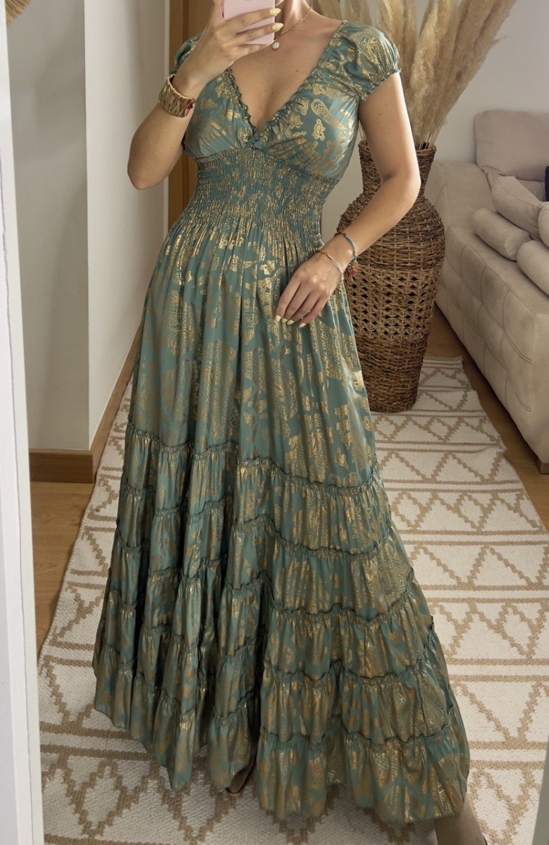 Serene Silk Maxi Dress - Bohèmea Butik