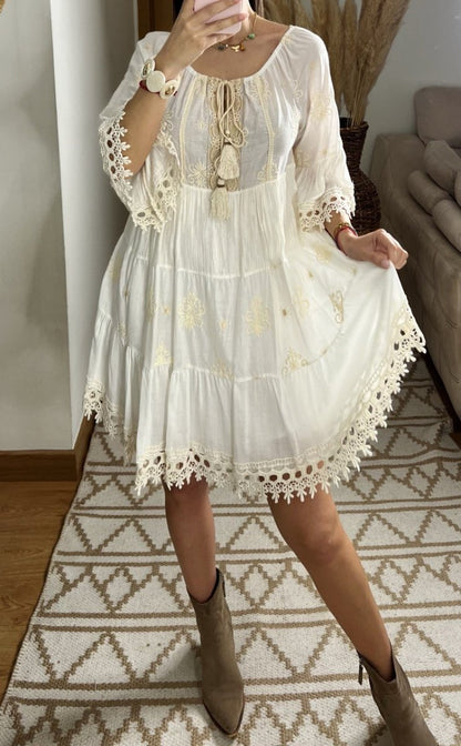 Chic Mini Boho Dress - Bohèmea Butik