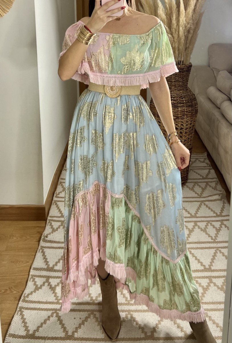 Pastel Bohemian Dress - Bohèmea Butik