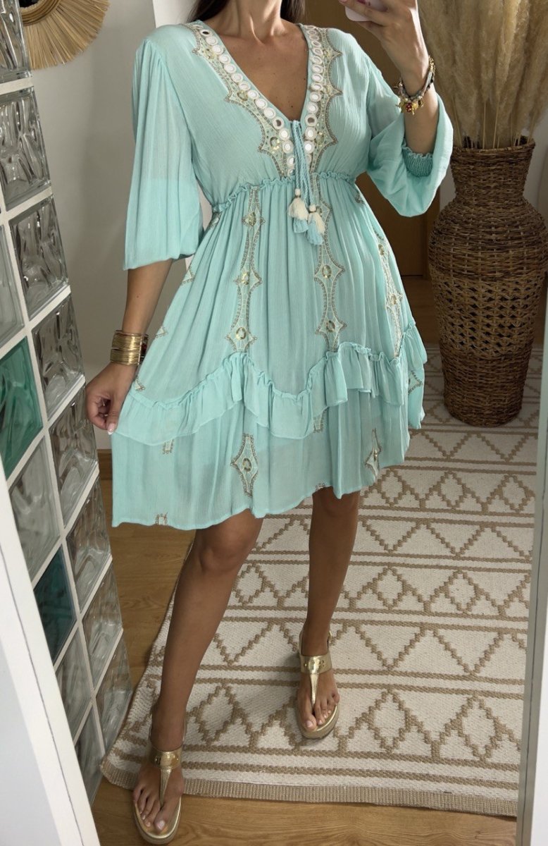 Desert Mini boho Dress - Bohèmea Butik