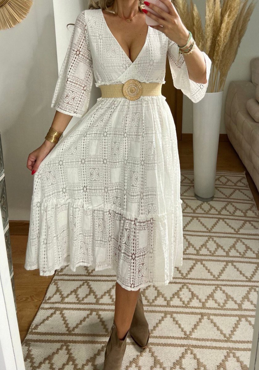 Boho Lace Midi Dress - Bohèmea Butik
