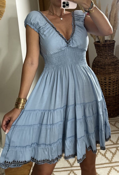 Serene Mini Boho Dress - Bohèmea Butik