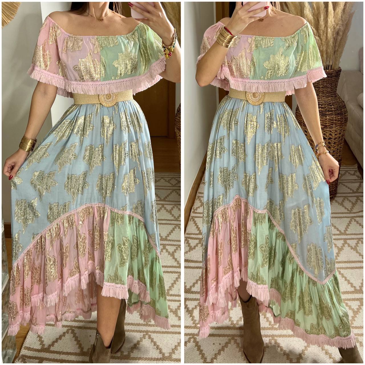 Pastel Bohemian Dress - Bohèmea Butik