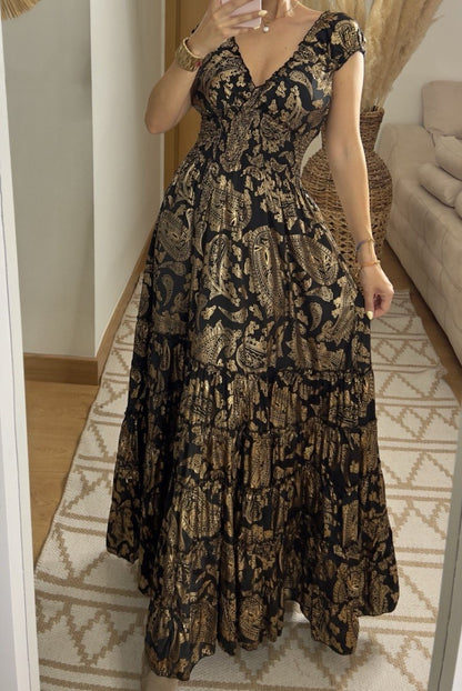Serene Silk Maxi Dress - Bohèmea Butik