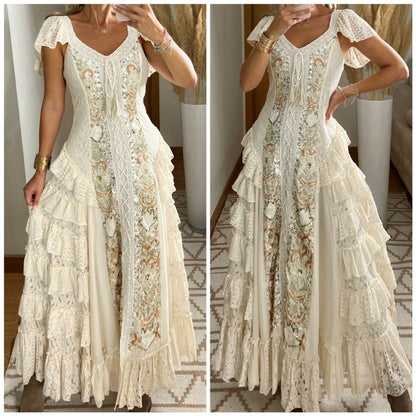 Boho Western Maxi Dress - Bohèmea Butik