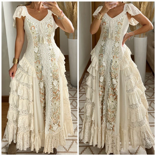 Boho Western Maxi Dress - Bohèmea Butik