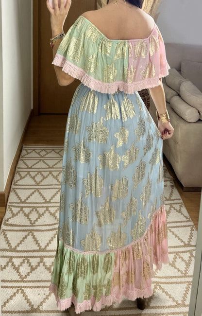 Pastel Bohemian Dress - Bohèmea Butik