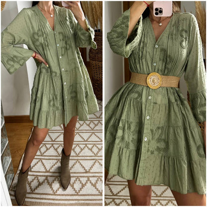 Plumeti Midi Dress - Bohèmea Butik