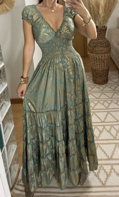 Serene Silk Maxi Dress - Bohèmea Butik