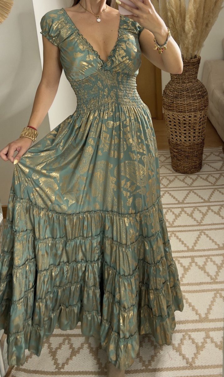 Serene Silk Maxi Dress - Bohèmea Butik