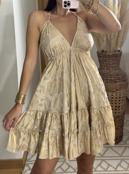 Oasis Silk Mini Dress - Bohèmea Butik
