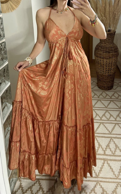 Oasis Silk Maxi Dress - Bohèmea Butik
