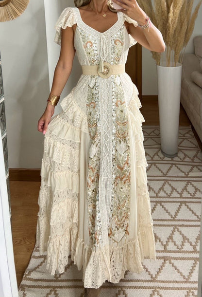 Boho Western Maxi Dress - Bohèmea Butik