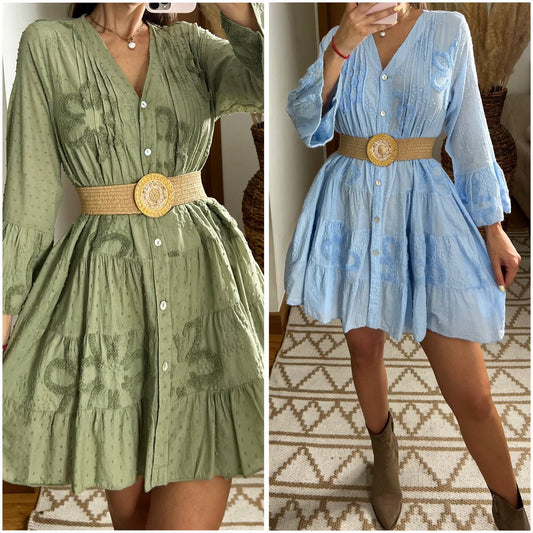 Plumeti Midi Dress - Bohèmea Butik