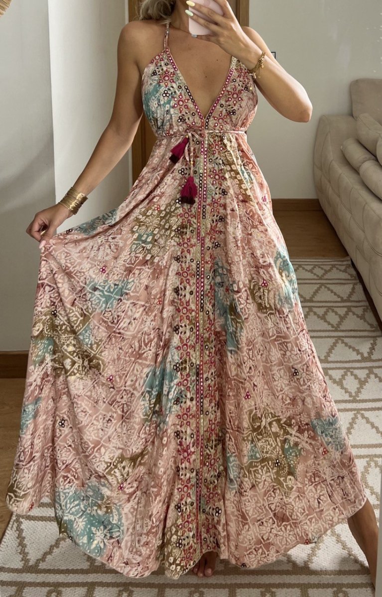 Luna Silk Dress - Bohèmea Butik