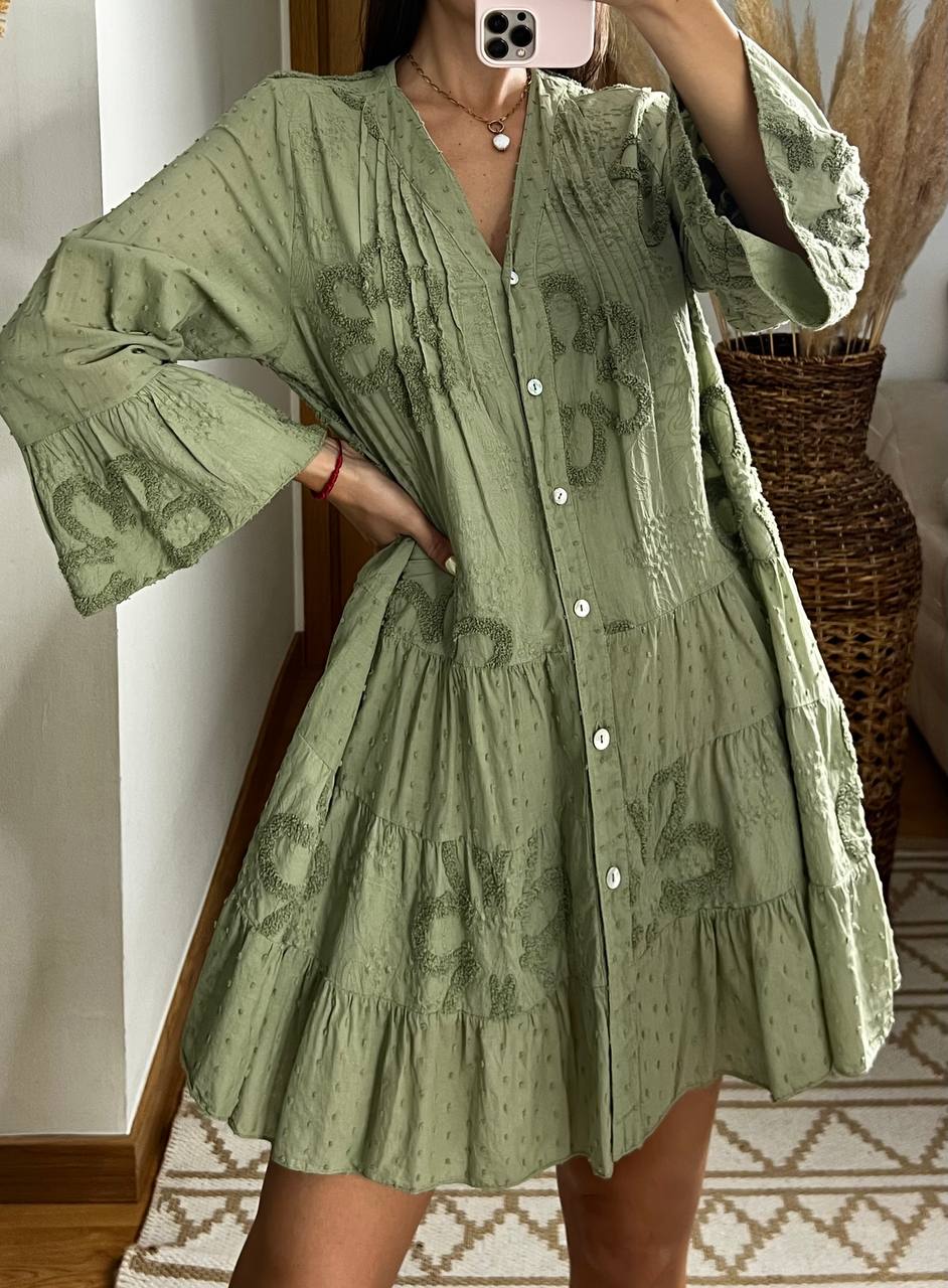 Plumeti Midi Dress - Bohèmea Butik