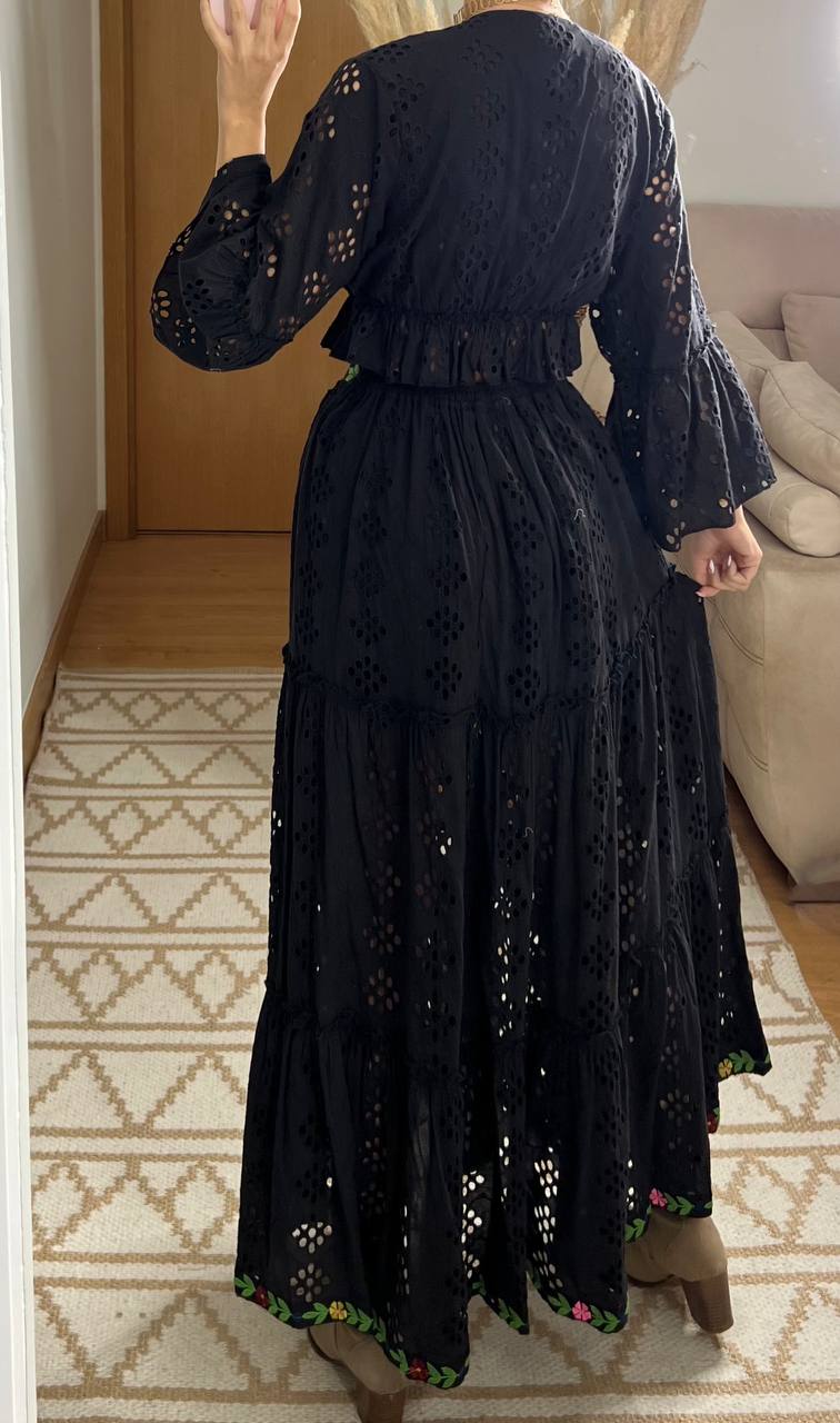 Bohemian Elegance Embroidered Lace Set - Bohèmea Butik