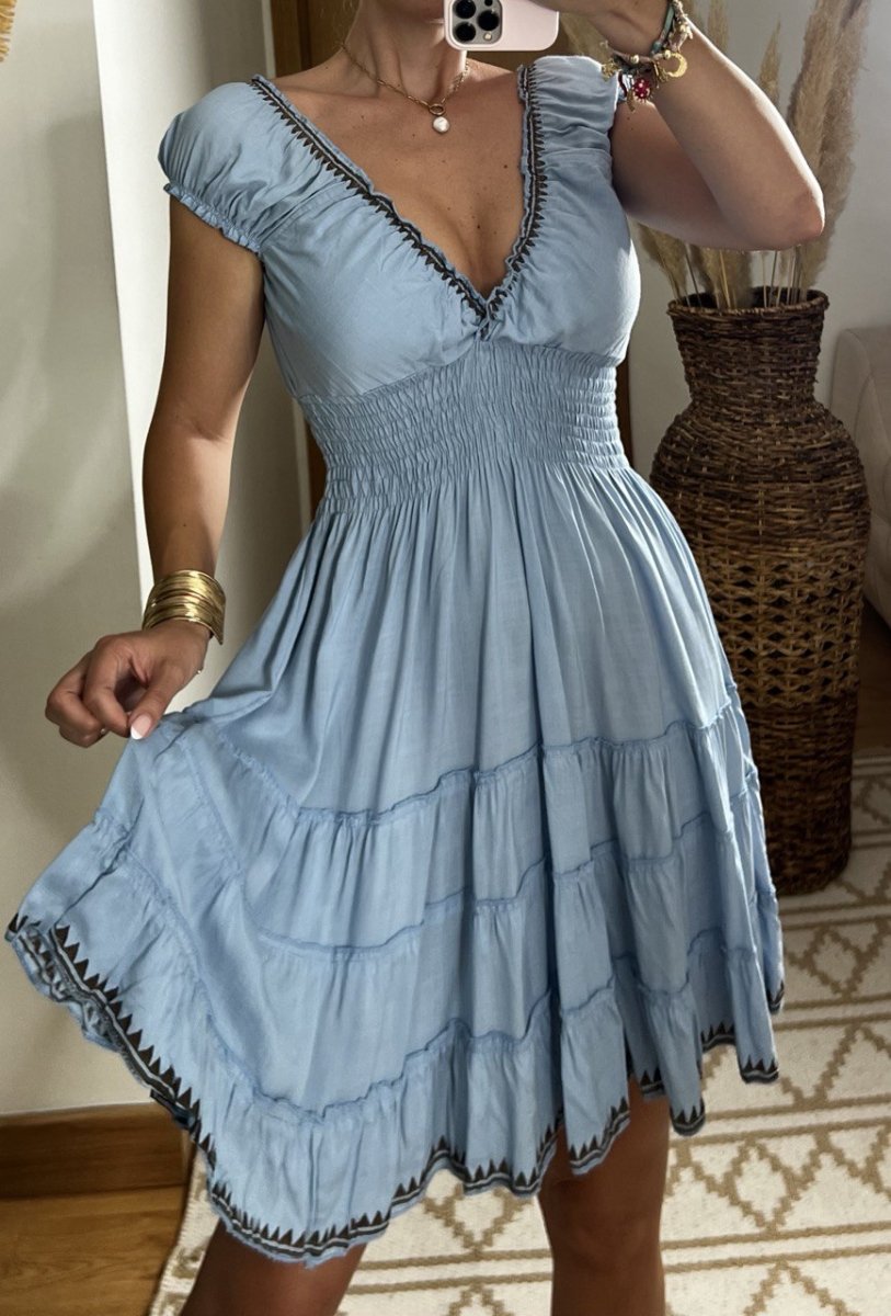 Serene Mini Boho Dress - Bohèmea Butik