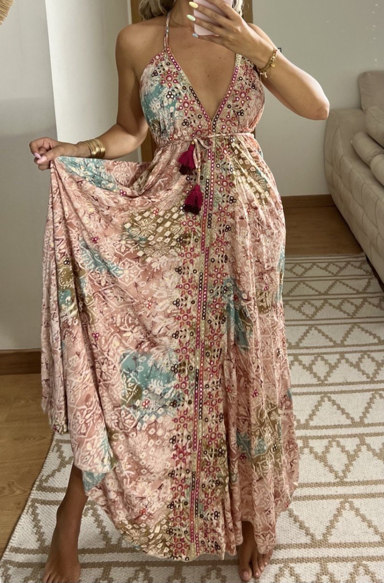 Luna Silk Dress - Bohèmea Butik